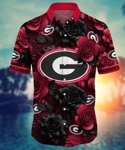 Georgia Bulldogs NCAA Flower Hawaii Shirt For Fans Ver 37