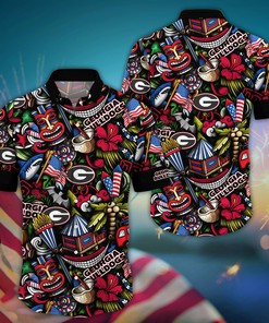 Georgia Bulldogs NCAA Flower Hawaii Shirt For Fans Ver 4