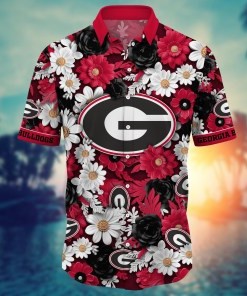 Georgia Bulldogs NCAA Flower Hawaii Shirt For Fans Ver 5