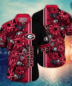 Georgia Bulldogs NCAA Flower Hawaii Shirt For Fans Ver 6