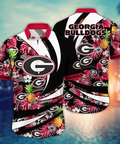 Georgia Bulldogs NCAA Flower Hawaii Shirt For Fans Ver 7