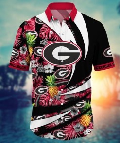 Georgia Bulldogs NCAA Flower Hawaii Shirt For Fans Ver 7