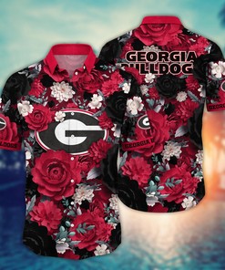 Georgia Bulldogs NCAA Flower Hawaii Shirt For Fans Ver 9