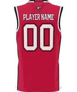Georgia Bulldogs NIL Men Basketball Custom Jersey - Red
