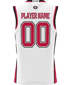 Georgia Bulldogs NIL Men Basketball Custom Jersey - White