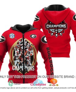 Georgia Bulldogs National Champions 2021 Red 3D Hoodie