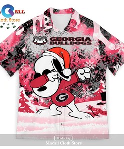 Georgia Bulldogs Snoopy Dabbing The Peanuts Hawaiian Shirt