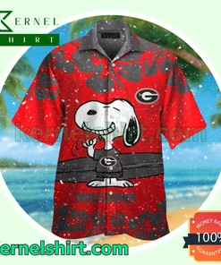 Georgia Bulldogs & Snoopy Summer Hawaiian Shirt