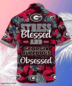 Georgia Bulldogs Summer Beach Hawaiian Shirt Stress Blessed Obsessed