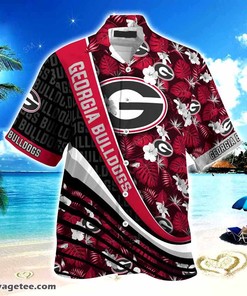 Georgia Bulldogs Summer Beach Hawaiian Shirt With Tropical Flower Pattern