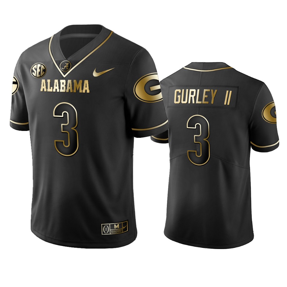 Georgia Bulldogs Todd Gurley Ii Black Golden Edition Jersey