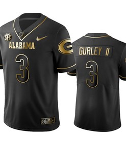Georgia Bulldogs Todd Gurley Ii Golden Edition Black Jersey