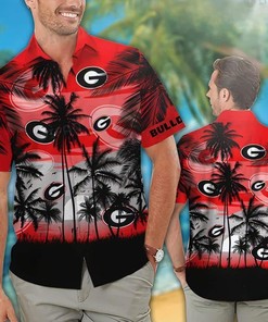 Georgia Bulldogs Uga Hawaiian Shirt Coconut Tree