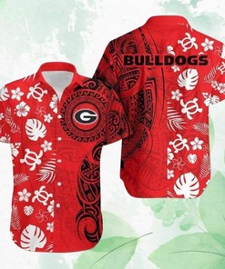 Georgia Bulldogs Uga Hawaiian Shirt Flower