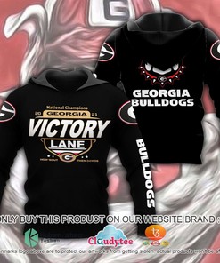 Georgia Bulldogs Victory Lane Black 3D Hoodie