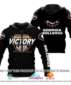 Georgia Bulldogs Victory Lane Black 3D Hoodie