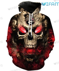 Georgia Football Hoodie 3D Fire Skull Georgia Bulldogs Gift
