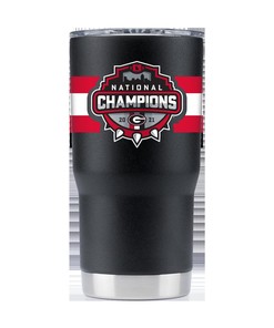 Georgia National Champs  Black Tumbler