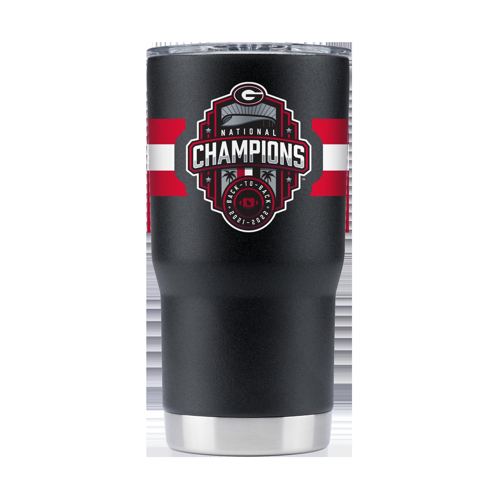 Georgia National Champs Black Tumbler-2022
