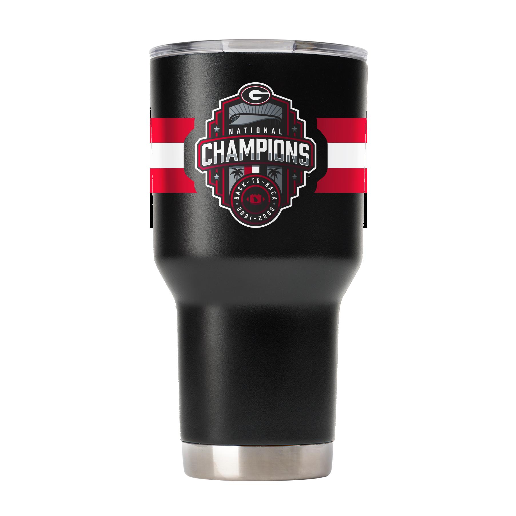 Georgia National Champs Black Tumbler-2022