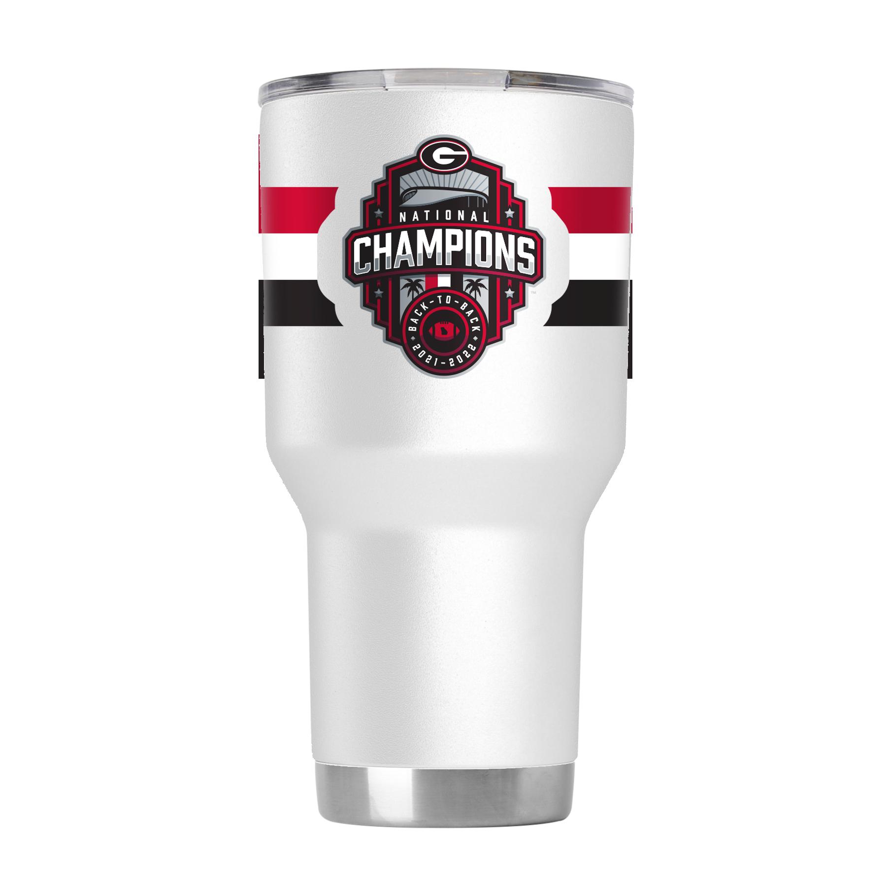 Georgia National Champs White (B2B) Tumbler-2022, Perfect Gift for Fans