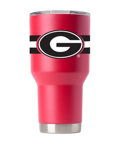 Georgia Red Stainless Steel Tumbler w-Stripes - Georgia Red Stainless Steel Tumbler w-Stripes, Perfect Gift for Fans