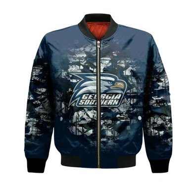 Georgia Southern Eagles Bomber Jacket Camouflage Vintage - NCAA