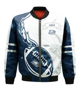 Georgia Southern Eagles Bomber Jacket Flame Ball - NCAA