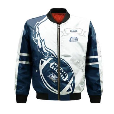 Georgia Southern Eagles Bomber Jacket Flame Ball - NCAA