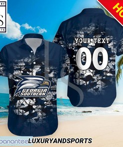 Georgia Southern Eagles Camouflage Personalized Hawaiian Shirt