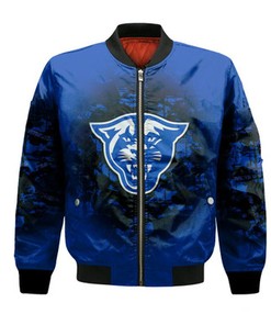 Georgia State Panthers Bomber Jacket Camouflage Vintage  - NCAA