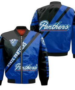 Georgia State Panthers Logo Bomber Jacket Cross Style - NCAA