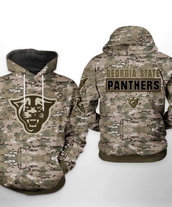 Georgia State Panthers NCAA Camo Veteran 3D Printed Hoodie/Zipper Hoodie