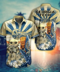 Georgia Tech Yellow Jackets Baby Yoda NCAA Hawaiian Shirt