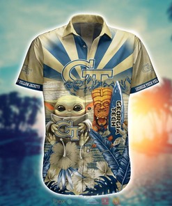 Georgia Tech Yellow Jackets Baby Yoda NCAA Hawaiian Shirt
