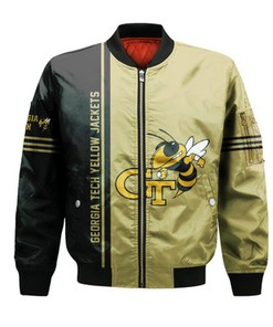 Georgia Tech Yellow Jackets Bomber Jacket Half Style - NCAA