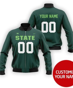 Georgia Tech Yellow Jackets Football Team Ncaa Green Personalized Number Name Gift For Tech Yellow Jackets Fans Bomber Jacket