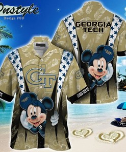 Georgia Tech Yellow Jackets Mickey Summer - Hawaiian Shirt
