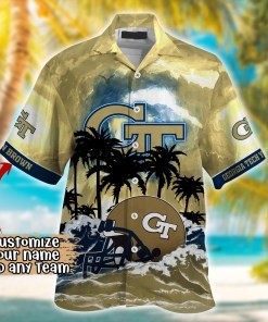 Georgia Tech Yellow Jackets NCAA Best Hawaiian Shirt Ever- Customize Any Team Any League