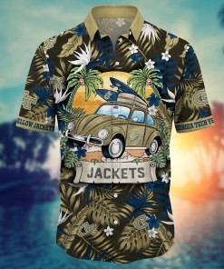 Georgia Tech Yellow Jackets NCAA Flower Hawaii Shirt For Fans Ver 1