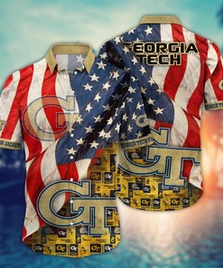 Georgia Tech Yellow Jackets NCAA Flower Hawaii Shirt For Fans Ver 10