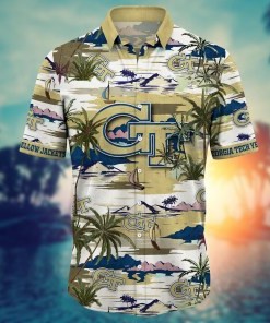 Georgia Tech Yellow Jackets NCAA Flower Hawaii Shirt For Fans Ver 20