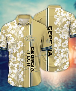 Georgia Tech Yellow Jackets NCAA Flower Hawaii Shirt For Fans Ver 26