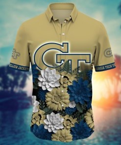 Georgia Tech Yellow Jackets NCAA Flower Hawaii Shirt For Fans Ver 27