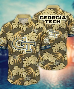 Georgia Tech Yellow Jackets NCAA Flower Hawaii Shirt For Fans Ver 30