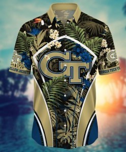 Georgia Tech Yellow Jackets NCAA Flower Hawaii Shirt For Fans Ver 31