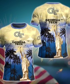 Georgia Tech Yellow Jackets NCAA Flower Hawaii Shirt For Fans Ver 37