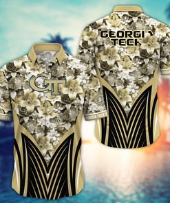 Georgia Tech Yellow Jackets NCAA Hawaiian Shirt, Aloha Shirt Ver 1