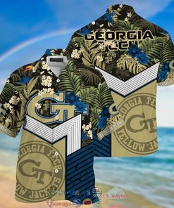 Georgia Tech Yellow Jackets NCAA Tropical Hawaiian Shirts