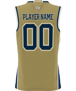 Georgia Tech Yellow Jackets NIL Men Basketball Custom Jersey - Gold